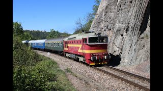 Brejlovec 750 308 v čele zvl. Ex 91112 z Prahy hl.n. do Kolešovic u žst. Praha-Žvahov (27.4.2024)