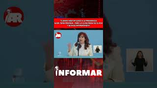 CRISTINA KIRCHNER: &quot;LA CLASE MEDIA SE OLVIDA Y SE HACE ANTIPERONISTA&quot; #noticias #cristinakirchner