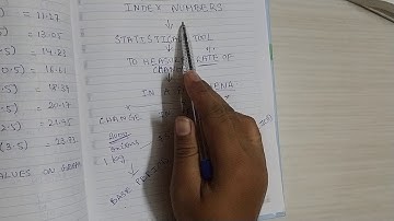 Index numbers - Introduction