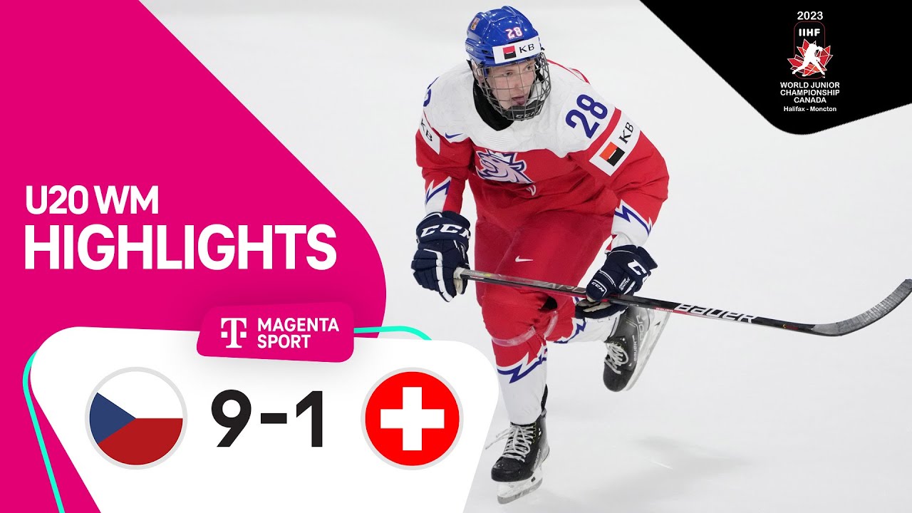 Tschechien - Schweiz Highlights Viertelfinale IIHF U20 Eishockey-WM 2023 MAGENTA SPORT