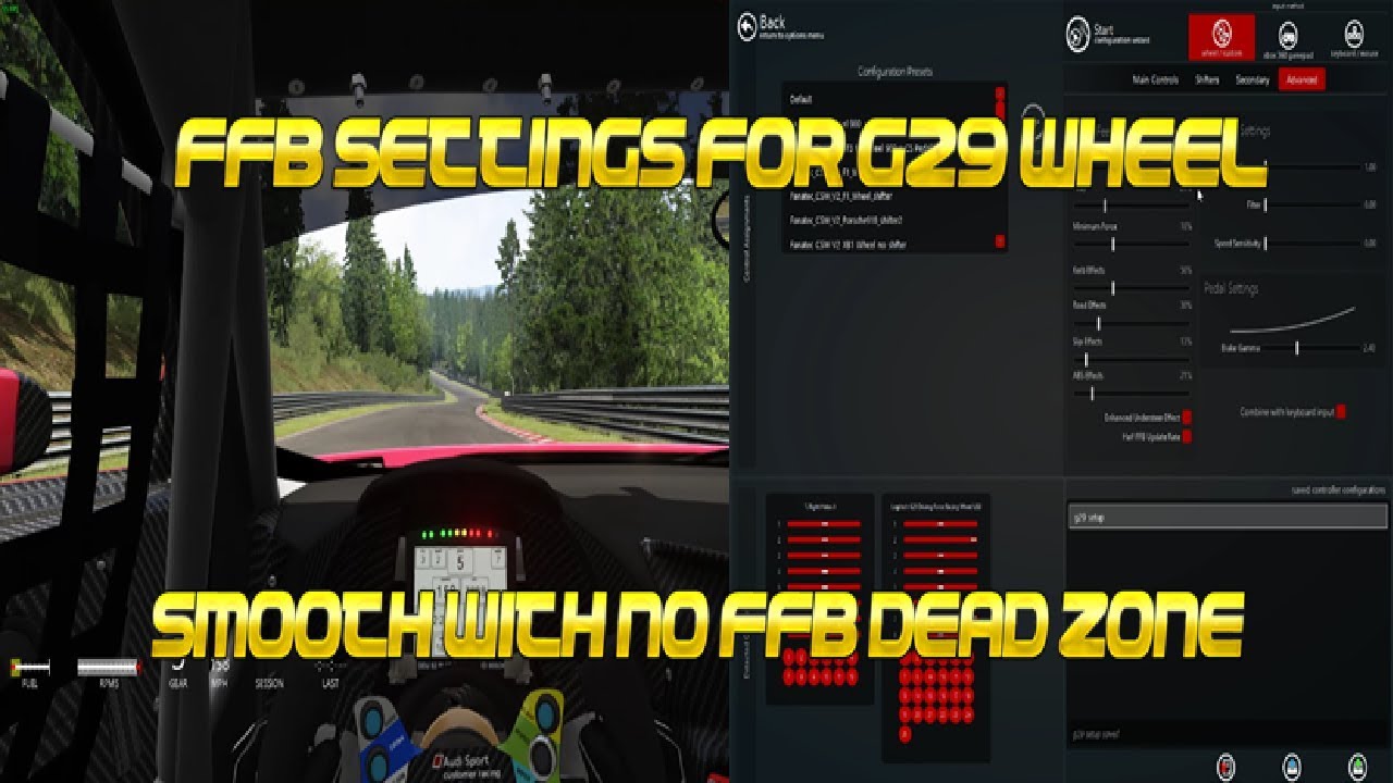 How To Setup G29 For Assetto Corsa Ffb Settings Youtube
