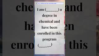 I am pursuing a degree in chemical  #studyabroad #visaduhoc #globaleducation