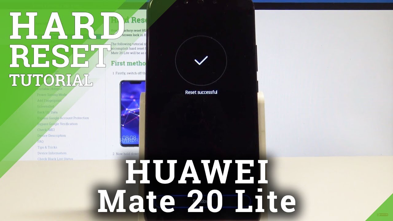 How to Hard Reset HUAWEI Mate 20 Lite - Factory Reset / Wipe Data / Reset  Code - YouTube