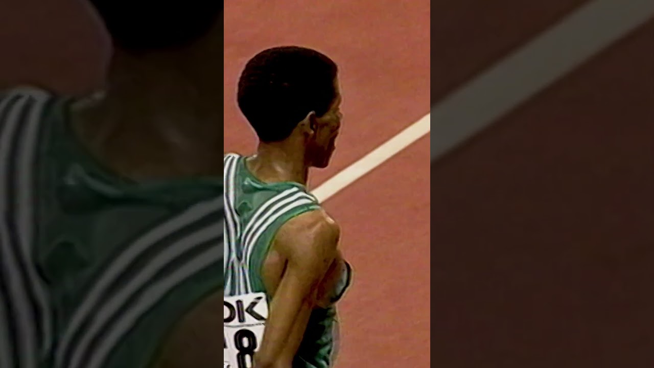 Haile Gebrselassie, the king of the final lap at the 1999 #WorldAthleticsChamps