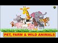 Pet, Farm, and Wild Animals | Types of Animals for