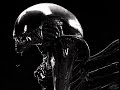 Hyperrealistic drawing  alien xenomorph charcoal