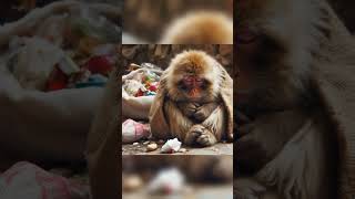 Poor Homeless Monkey | #Monkey #Shorts #Viral