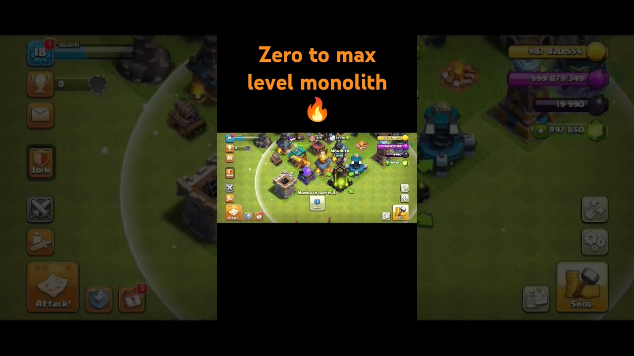 Zero to max level monolith 