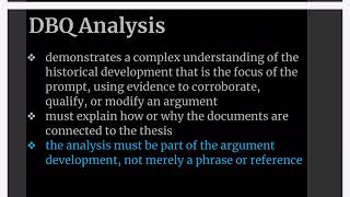 APWH DBQ Essay Analysis