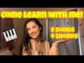 LEARN THESE 9 SONGS WITH ONLY 4 CHORDS! 🎹 (piano tutorial)