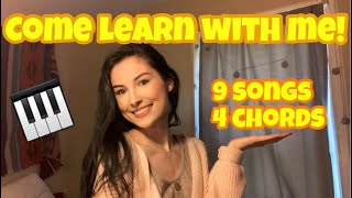 LEARN THESE 9 SONGS WITH ONLY 4 CHORDS ? (piano tutorial)