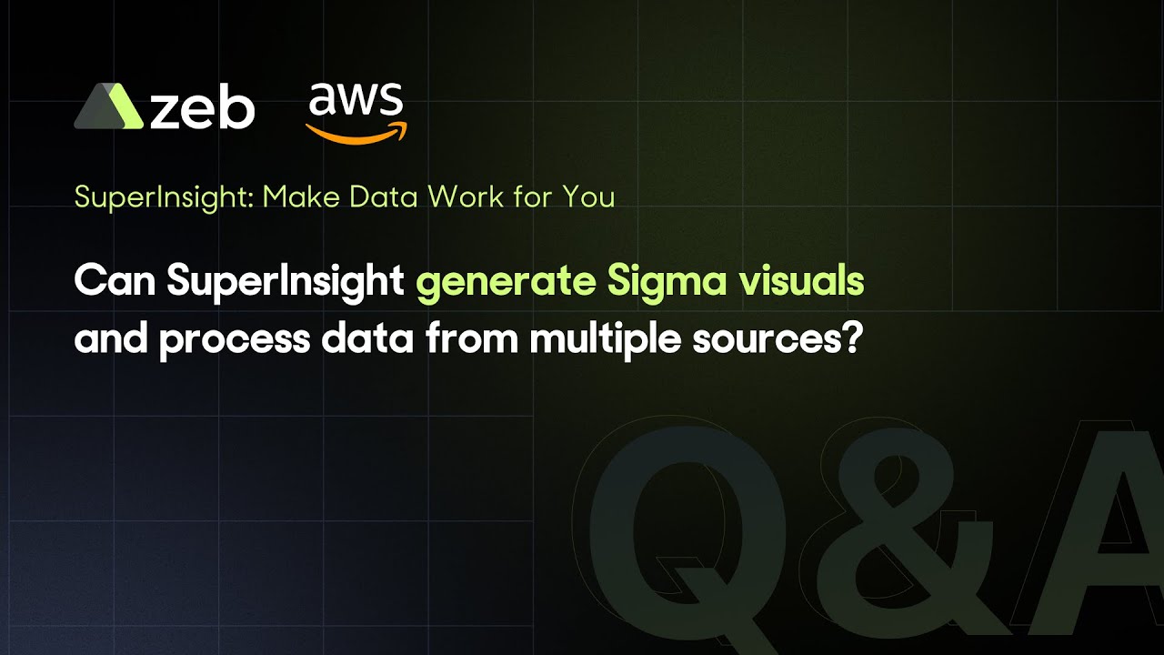 Can SuperInsight generate Sigma visuals and process data from multiple sources?