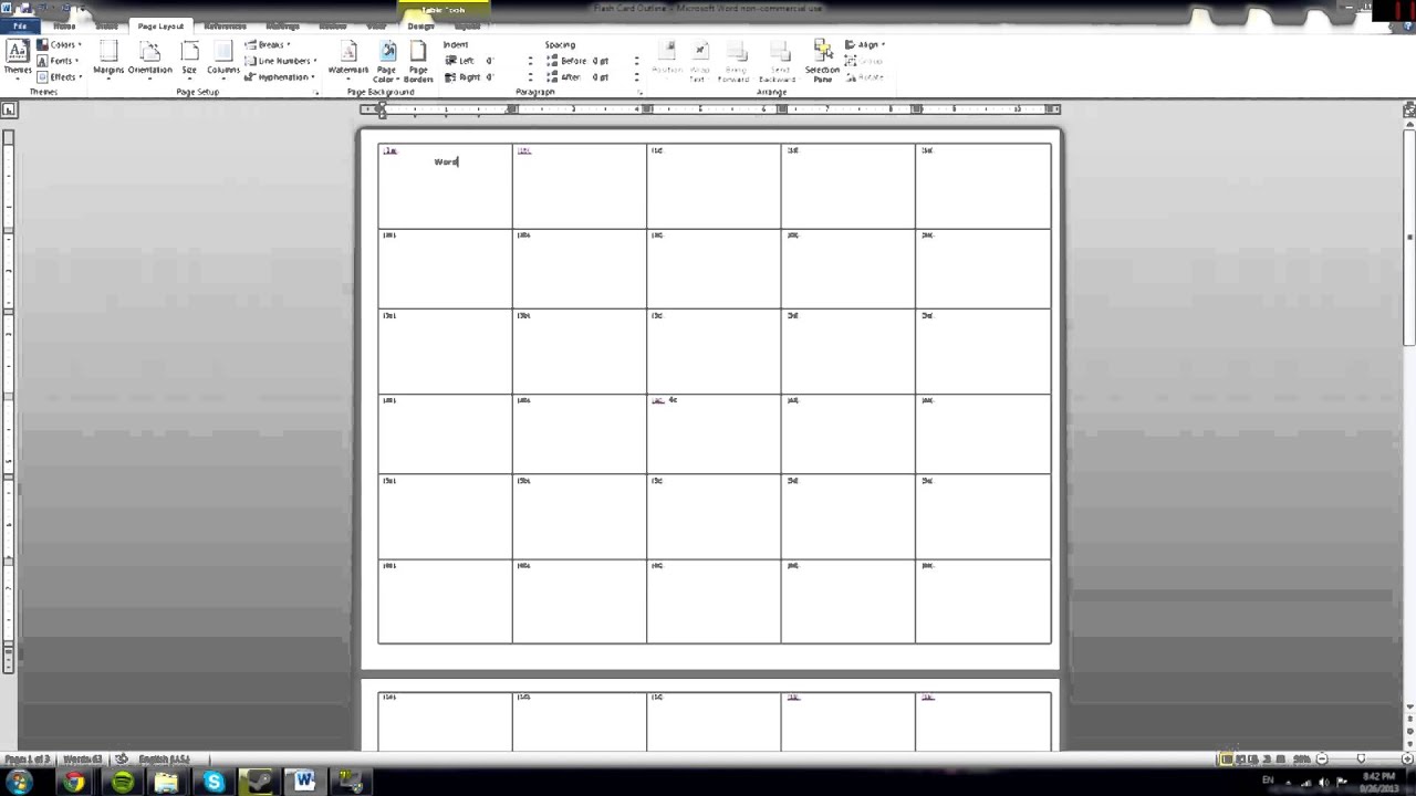 Index Card Template