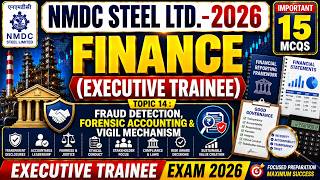 Fraud Detection, Forensic Accounting & Vigil Mechanism MCQs | NMDC 2026 Executive Trainee Finance Update
