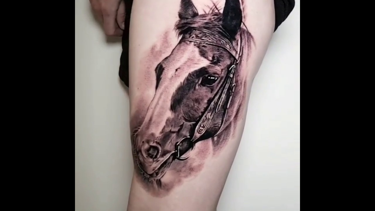 tattoo shops near me Realism Memorial Horse Portrait