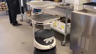 Rosey the robot putting in the hours at Highway 55