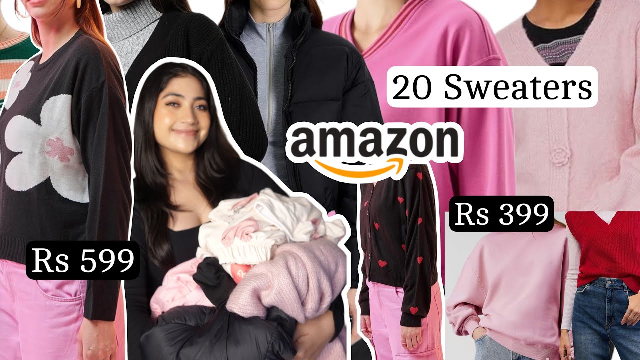 HUGE Amazon Winter Haul 2025 *Rs 399*| 20 Sweaters, Tops, Jackets & More| Renigraphy