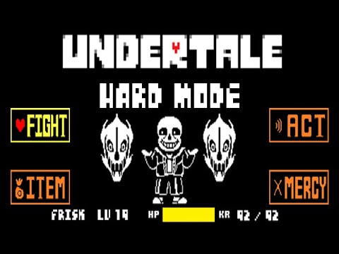 undertale hard mode sans fight by eden）全阶段过关（一阶段三药）_单机游戏热门视频