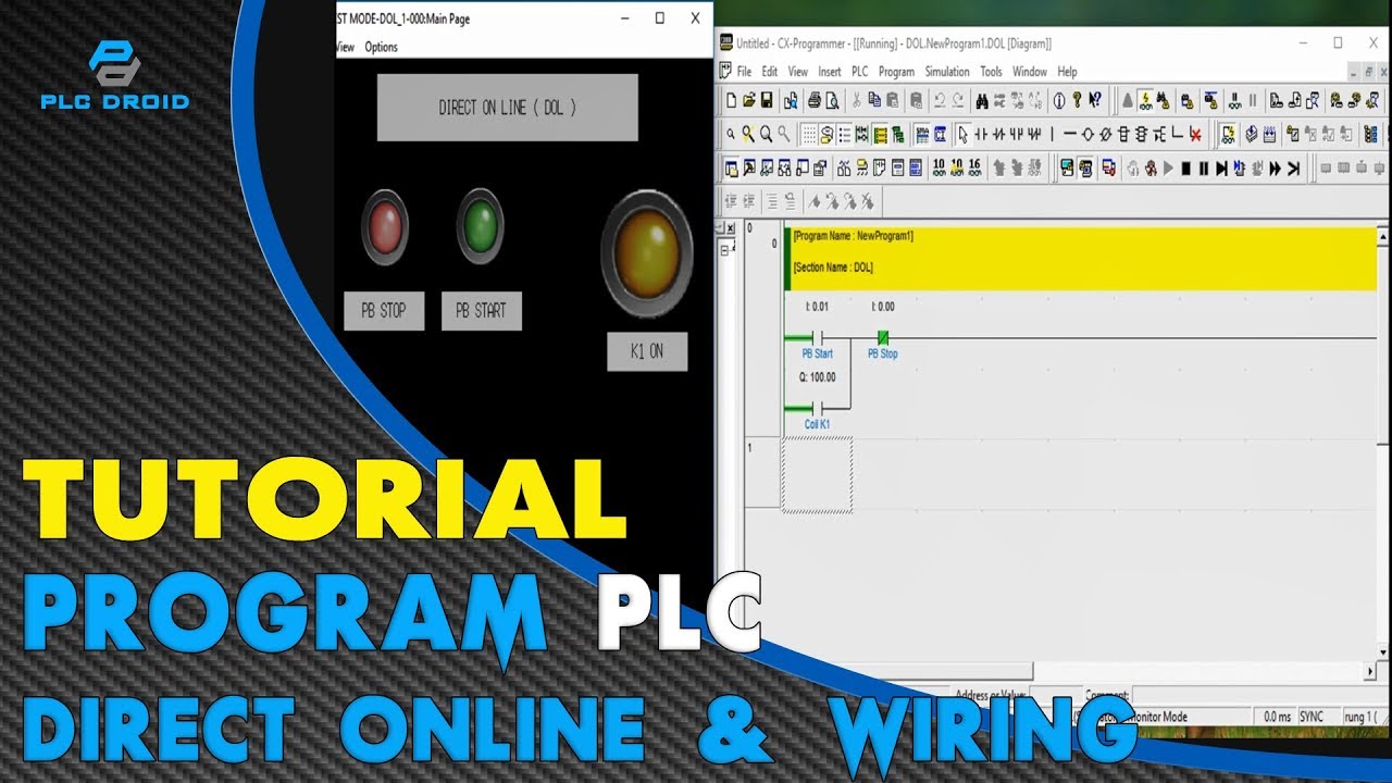 Tutorial Program PLC Direct Online Simulation - YouTube