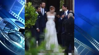 First look at Jessica Chastain's wedding dress as she marries Gian Luca Passi de Preposulo