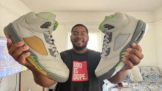 Jordan 5 green bean OG vs retro review
