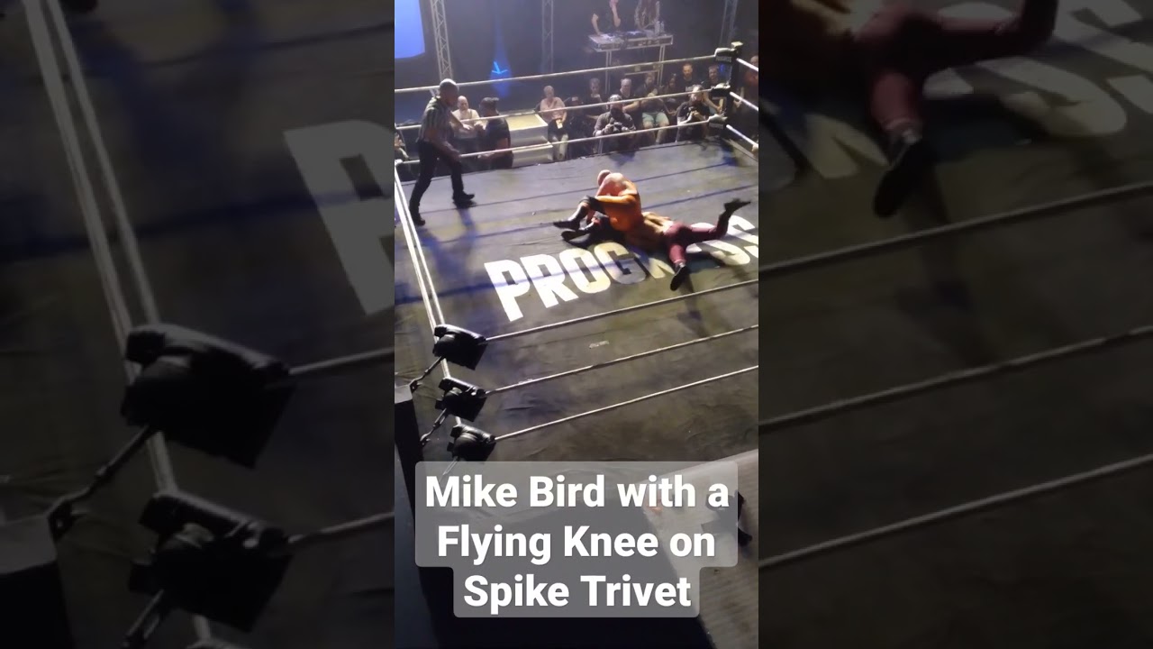 Mike Bird with a Flying Knee on Spike Trivet 