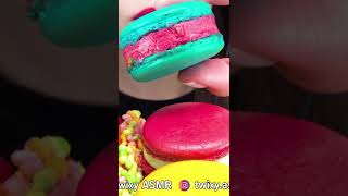 ASMR RAINBOW MACARON 마카롱 먹방 EATING SOUND #shorts