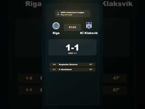 Play-off round: Riga vs KÍ Klaksvík | UEFA Conference League | Results in 35 Seconds!