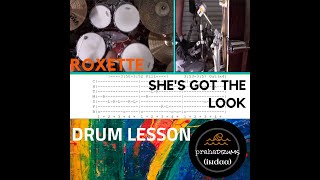 Roxette She's Got the Look (Drum Lesson) by Praha Drums Official (36.b)