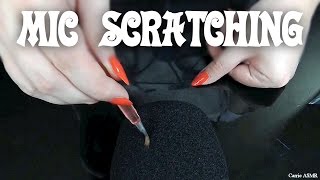 ASMR Long Nails Microphone Scratching + MIC Brushing