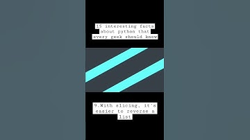 15 interesting facts about python that every geek should know - reverse list with slicing #python