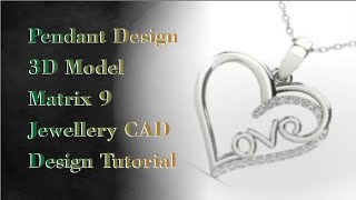 HOW TO CREATE LIGHT WEIGHT HEART PENDANT DESIGN || #CAD || JEWELRY DESIGN TUTORIAL VIDEOS🎥