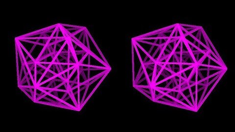 24-cell-3d. Rotation in four-dimensional space. 4D. Fourth dimension. Hyperspace.