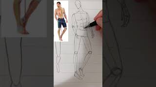 9 Heads Fashion Figure | Men Croquis | S Curve Poses