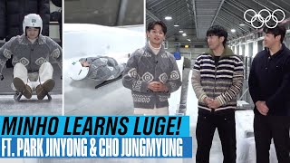 Minho learns to luge! 🛷 | #Gangwon2024