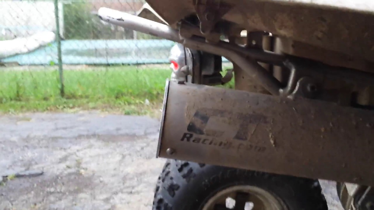 2004 ltz400 CT Racing exhaust w/o spark arrester - YouTube