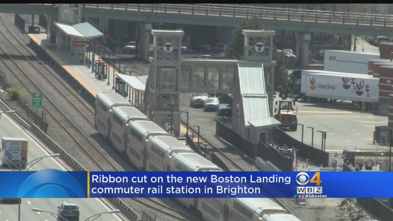 Ribbon Cut On New Boston Landing MBTA Commuter Rail Station YouTube