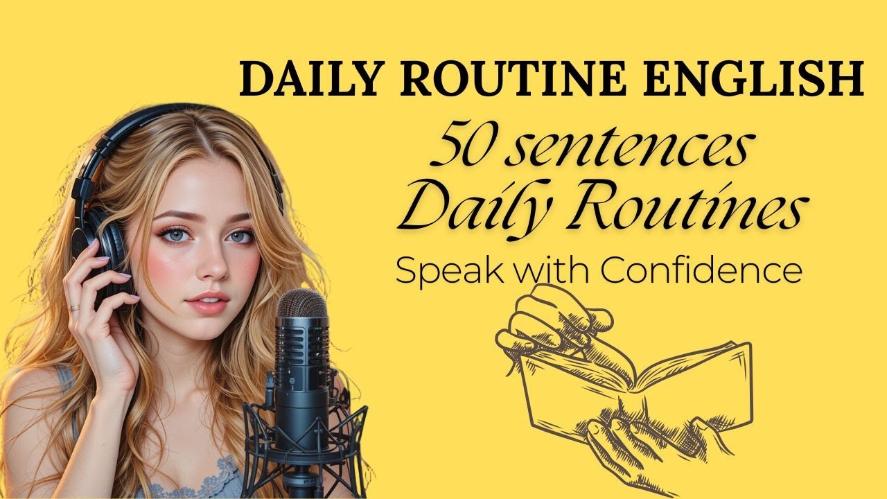 50 Daily Routine English Sentences 🔊 | Slow Listening & Speaking Practice | A1–A2 | English Addaa