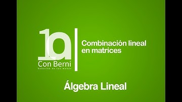 Combinación lineal en matrices