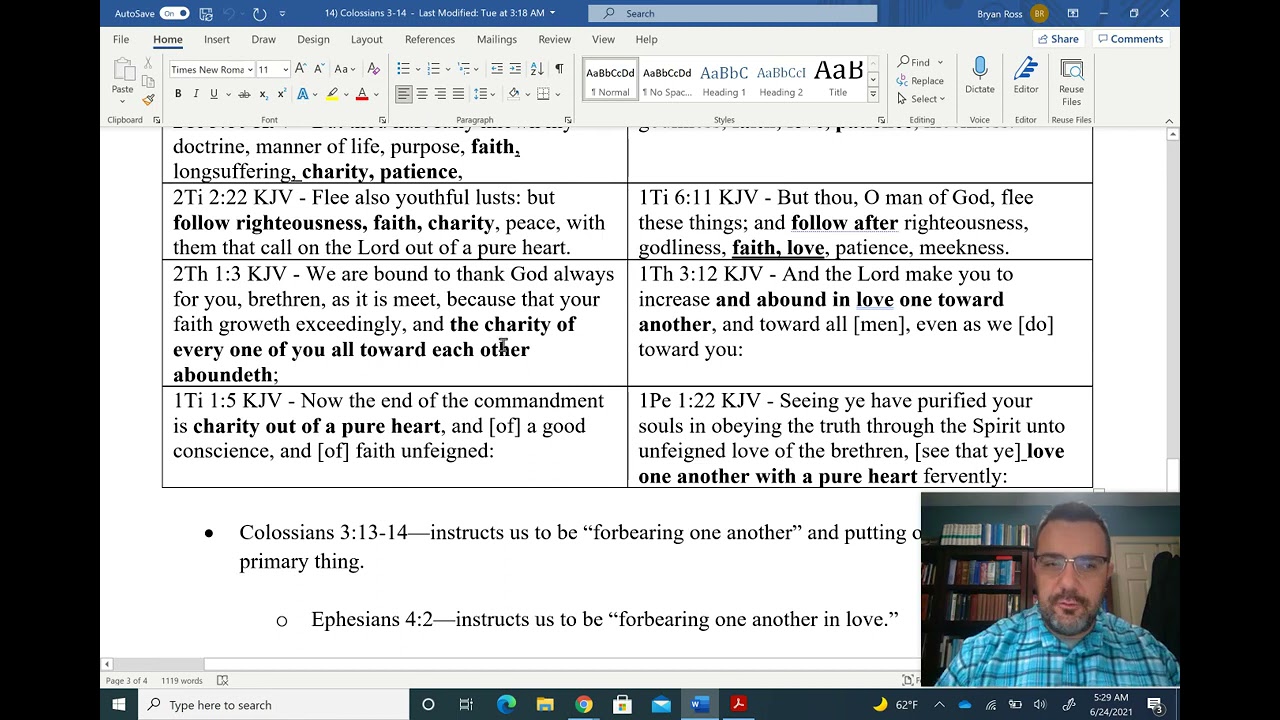 Charity & Love  Is There A Difference ?  Sermon follow up from 6- 20-2021