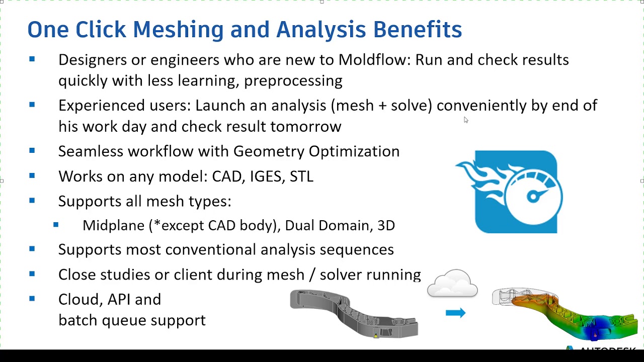 One Click Analysis - Autodesk Moldflow