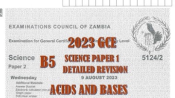 2023 GCE SCIENCE PAPER 2 QUESTION B5 DETAILED SOLUTIONS