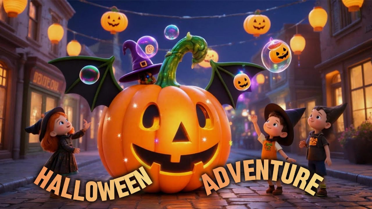 Halloween Song 🎵 | Fun Kids Sing-Along | Spooky Bubbles & Candy Magic for Toddlers | BubbleTownKids