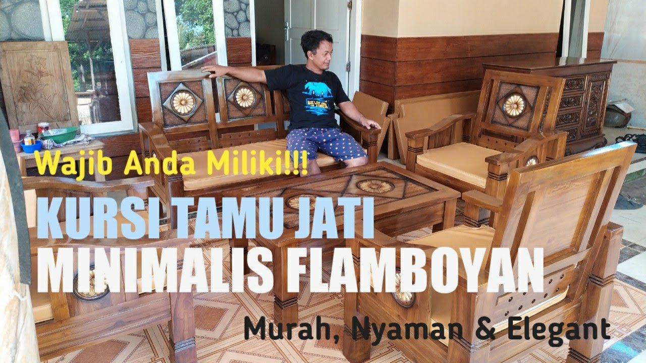  Kursi  Tamu Jati Minimalis  Flamboyan  2111 Meja YouTube