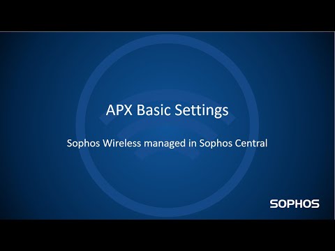 Central Wireless: APX Basic Settings