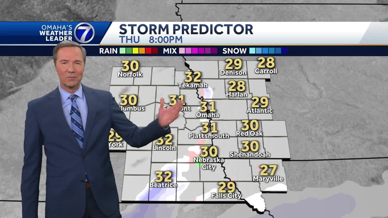 Light rain, light snow chance in Omaha - YouTube