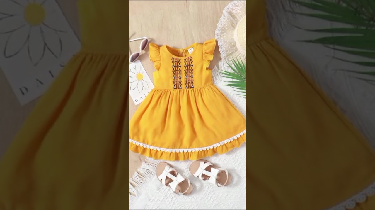 "Soft Baby Yellow Dress – Elegant, Stylish & Comfortable Outfit for Kids/Women"