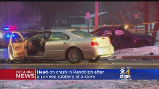 Head-On Crash In Randolph After An Armed Robbery
