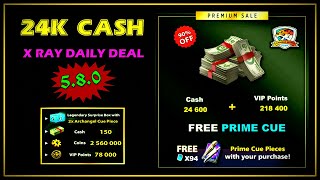 8 Ball Pool 24K Cash And Xray Deal Offer Backup
