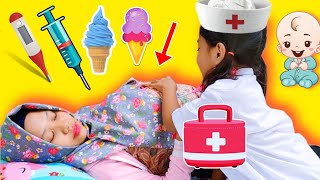 Dokter Dokteran Ambulance 💞Drama Ibu Hamil Sakit Perut Mau Melahirkan 💞 Gara-gara Makan Es Krim